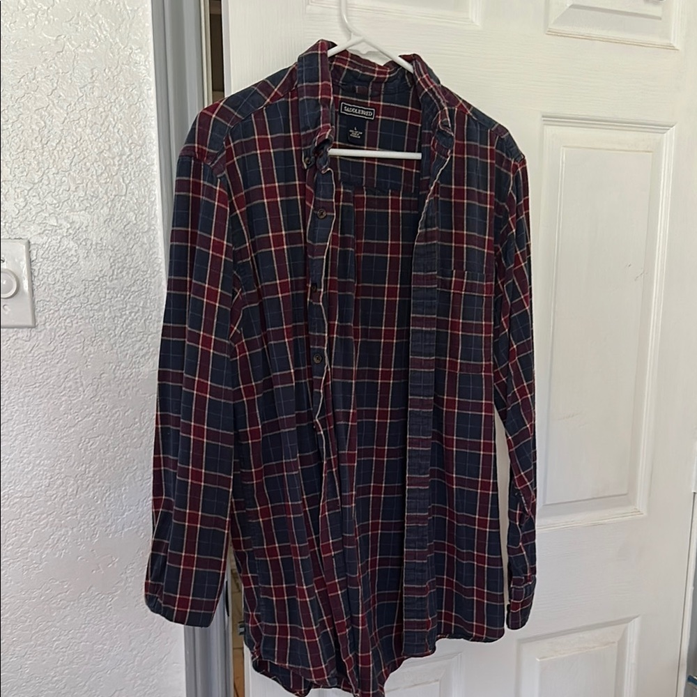 Saddlebred Red and Navy Plaid Shirt